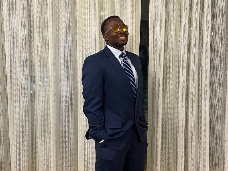 A 254 Marketing team member dressed for success